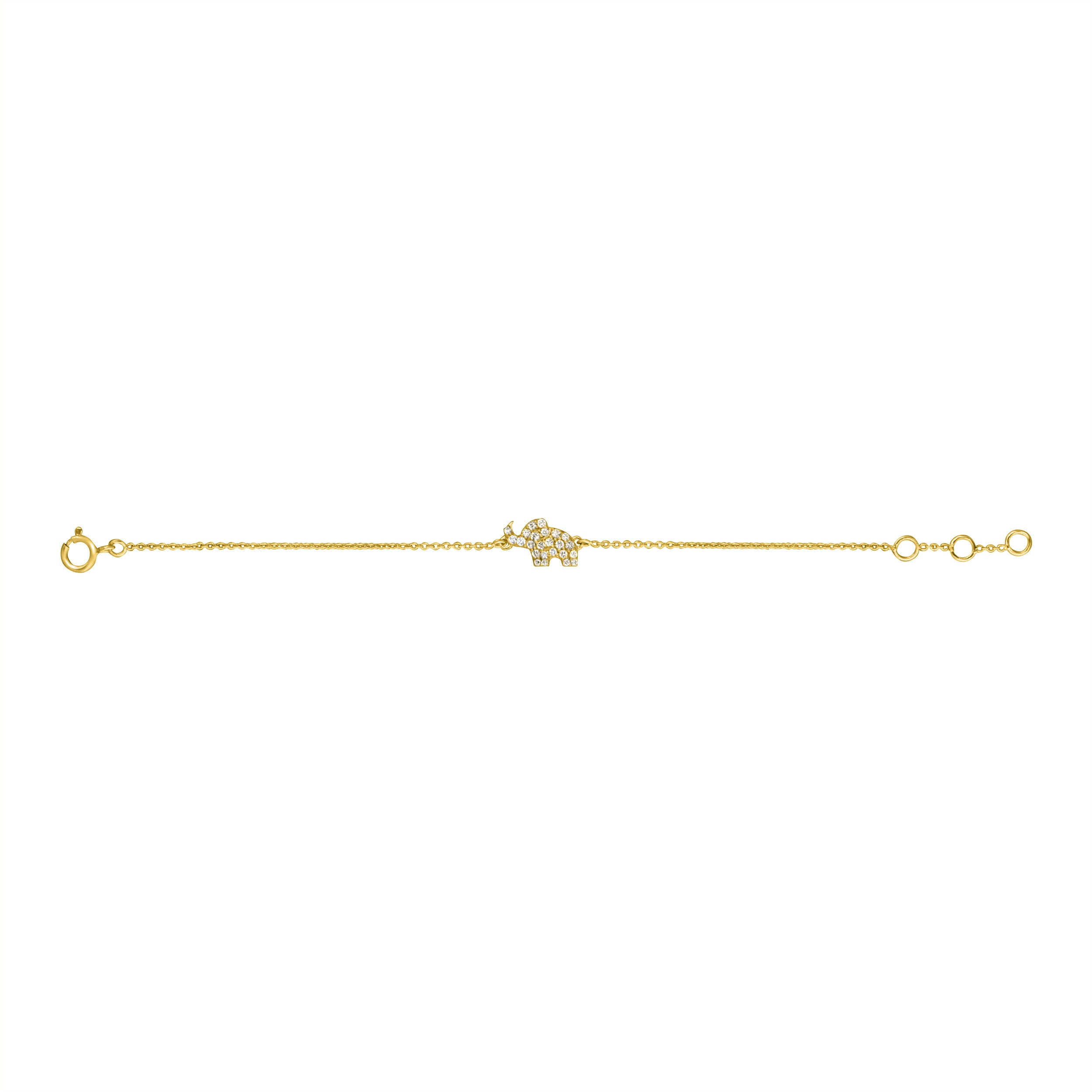 Baby Elephant Diamond Chain Bracelet