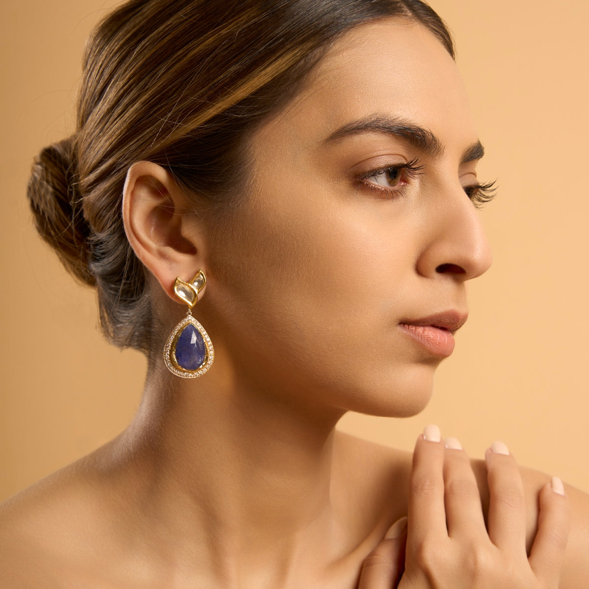 Tanzanite Leaf Uncut Diamond Earrings – KAJ Fine Jewellery