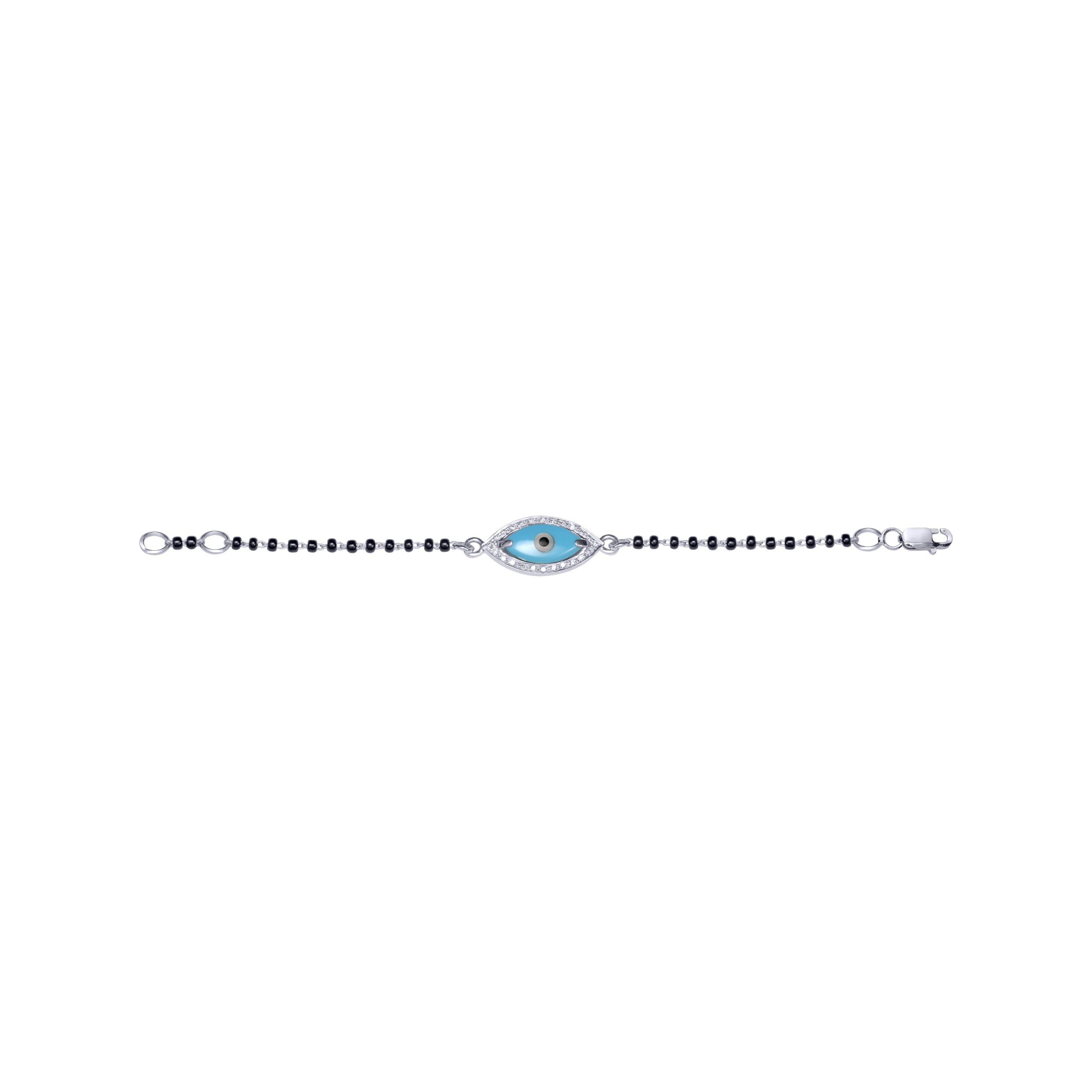 Baby Turquoise Marquise Eye Diamond Nazar Bracelet