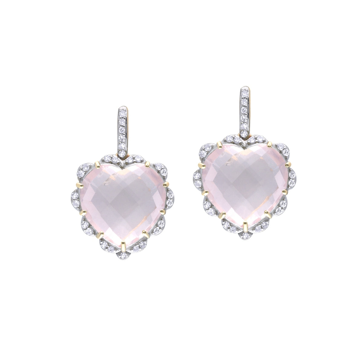 Rose quartz clearance heart earrings