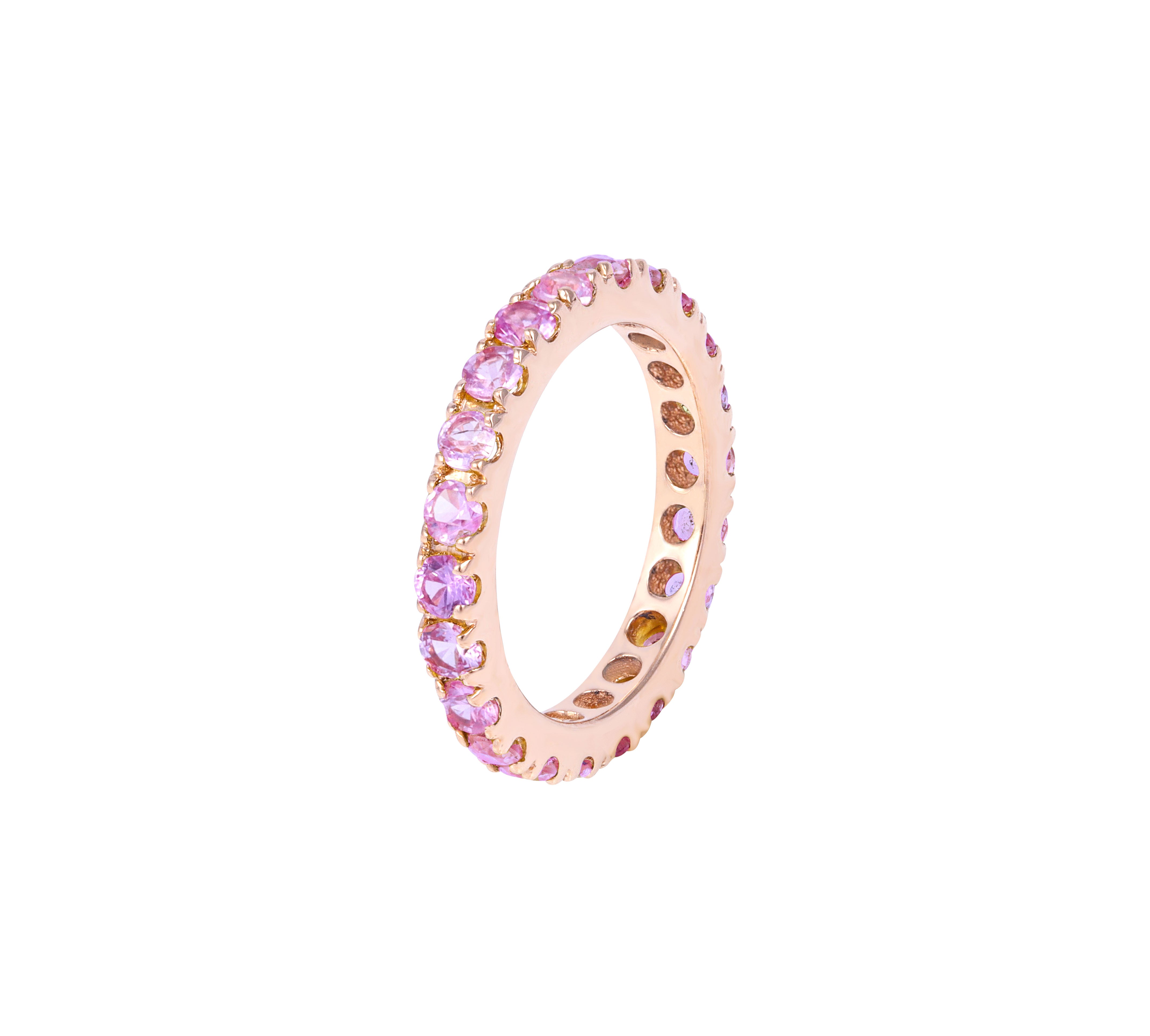 Pink Sapphire Stackable Eternity Ring