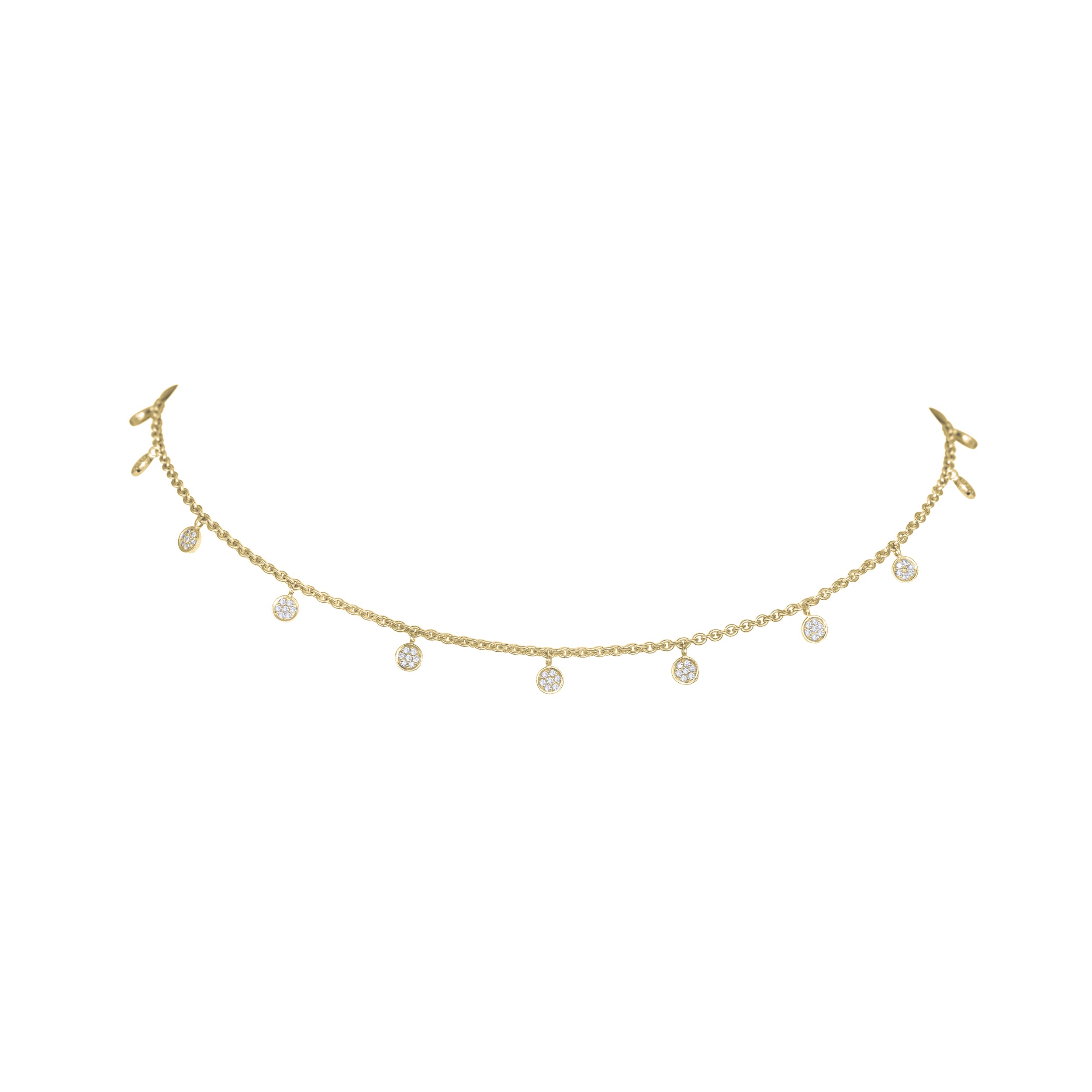 Gold Collar Diamond Necklace