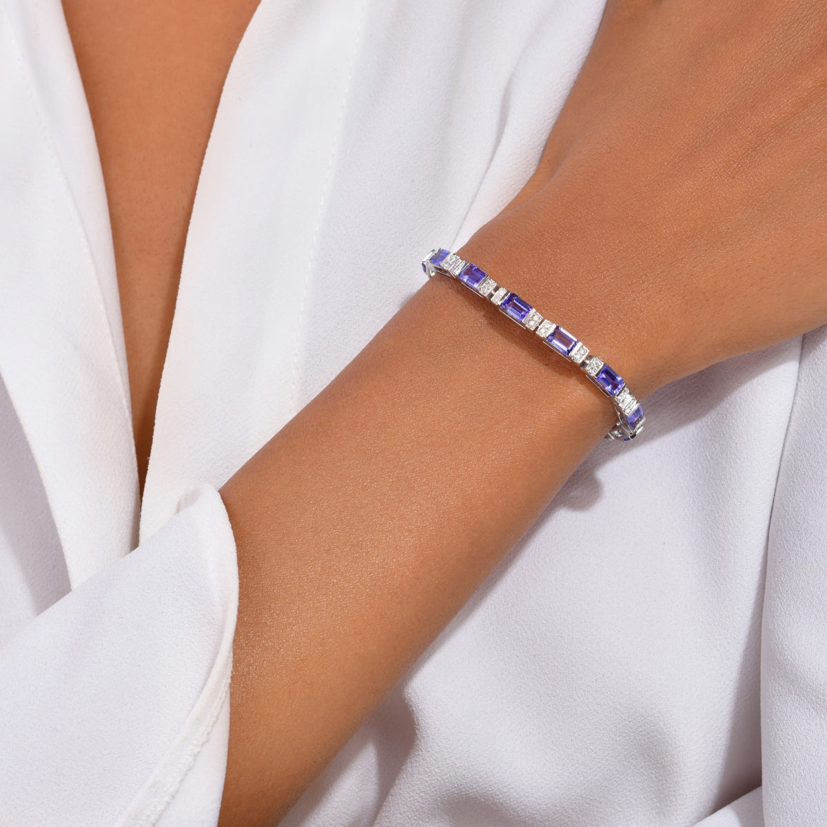 Tanzanite diamond store bracelet