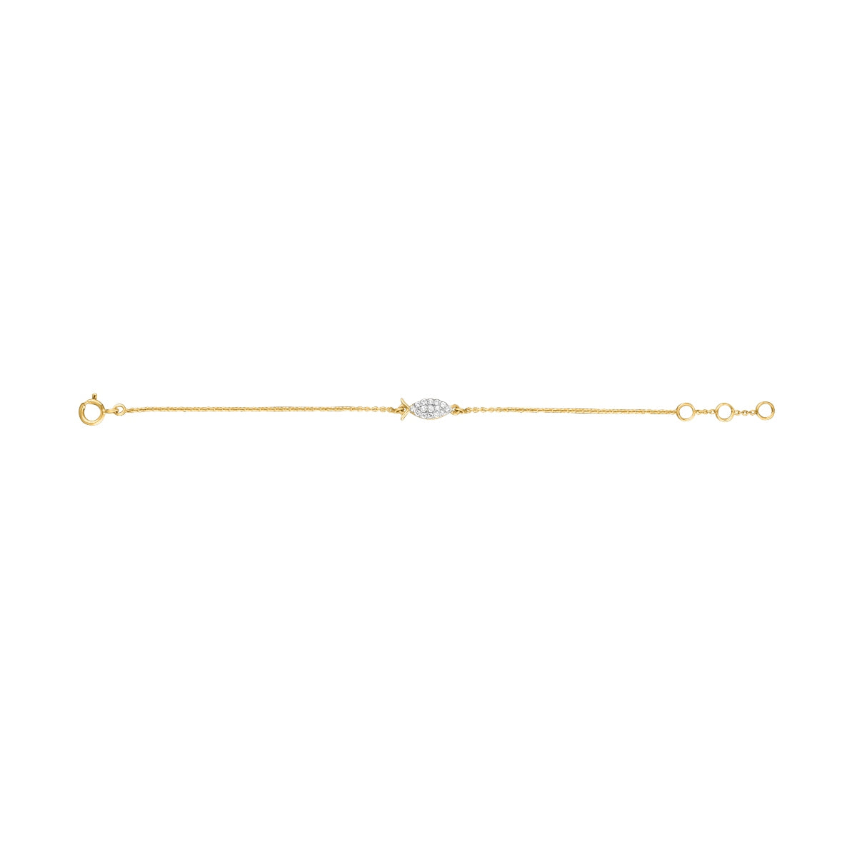 Diamond Fish Chain Baby Diamond Fish Chain Bracelet – KAJ Fine Jewellery