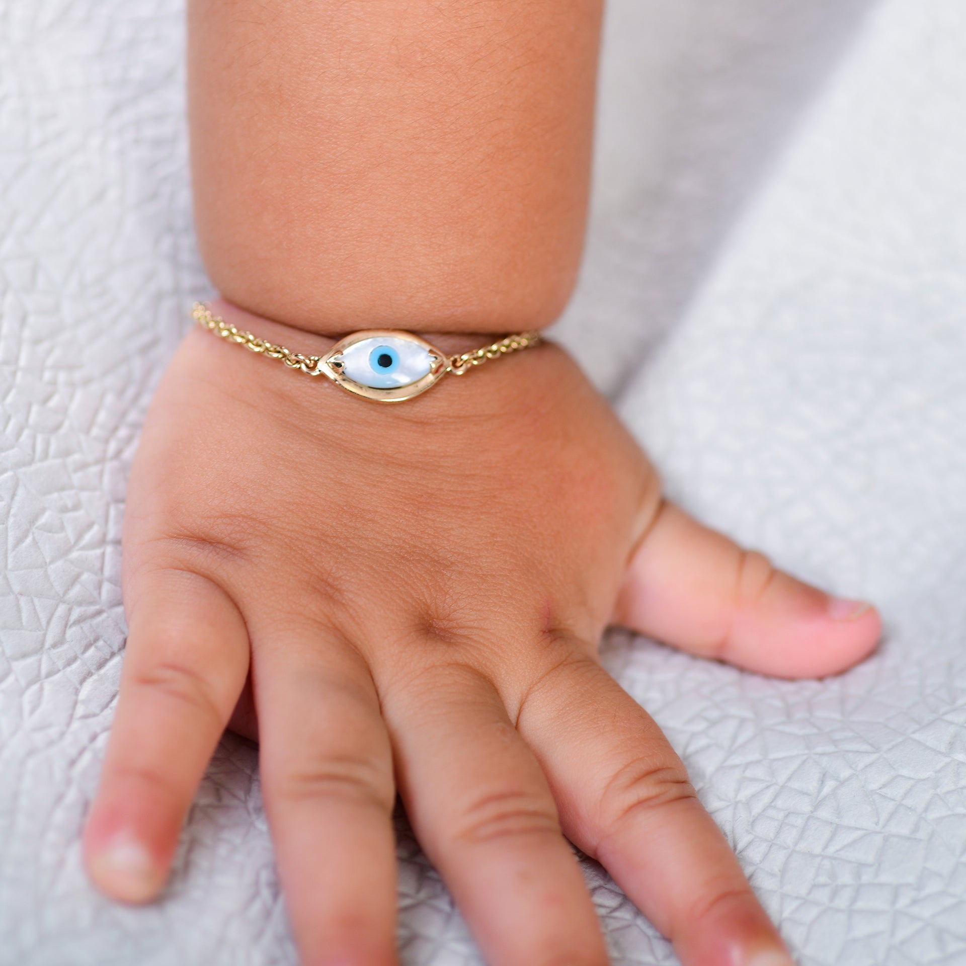 Baby Classic Marquise Evil Eye Chain Bracelet – KAJ Fine Jewellery