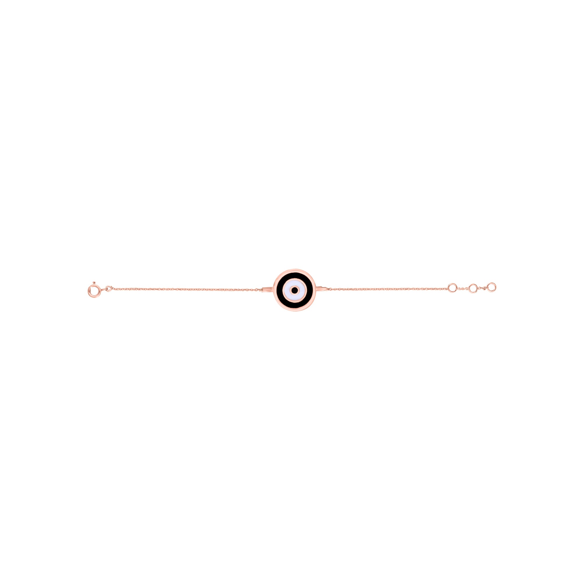 Baby Round Evil Eye Enamel Chain Bracelet
