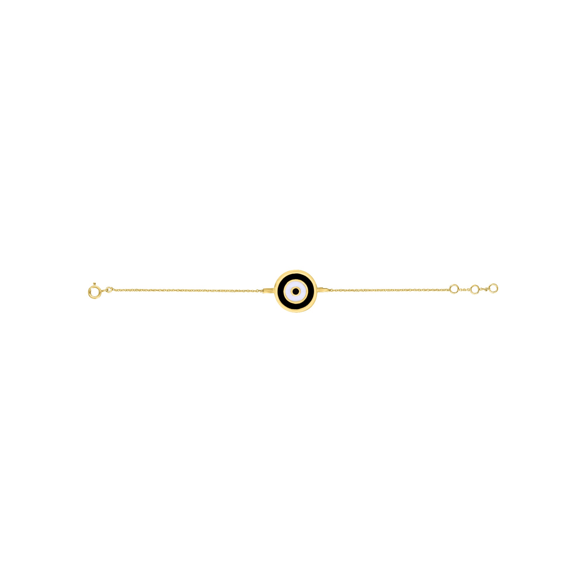 Baby Round Evil Eye Enamel Chain Bracelet