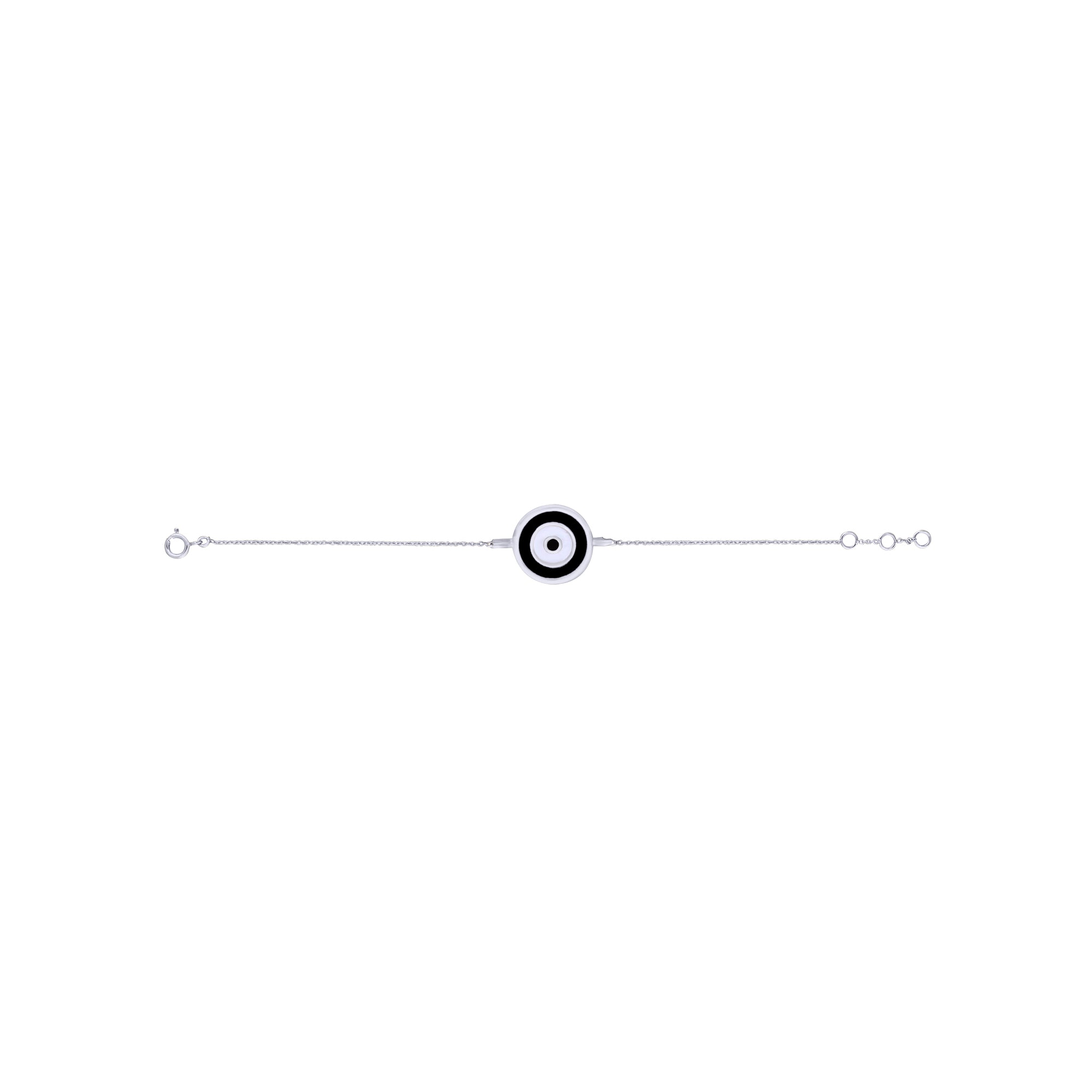 Baby Round Evil Eye Enamel Chain Bracelet