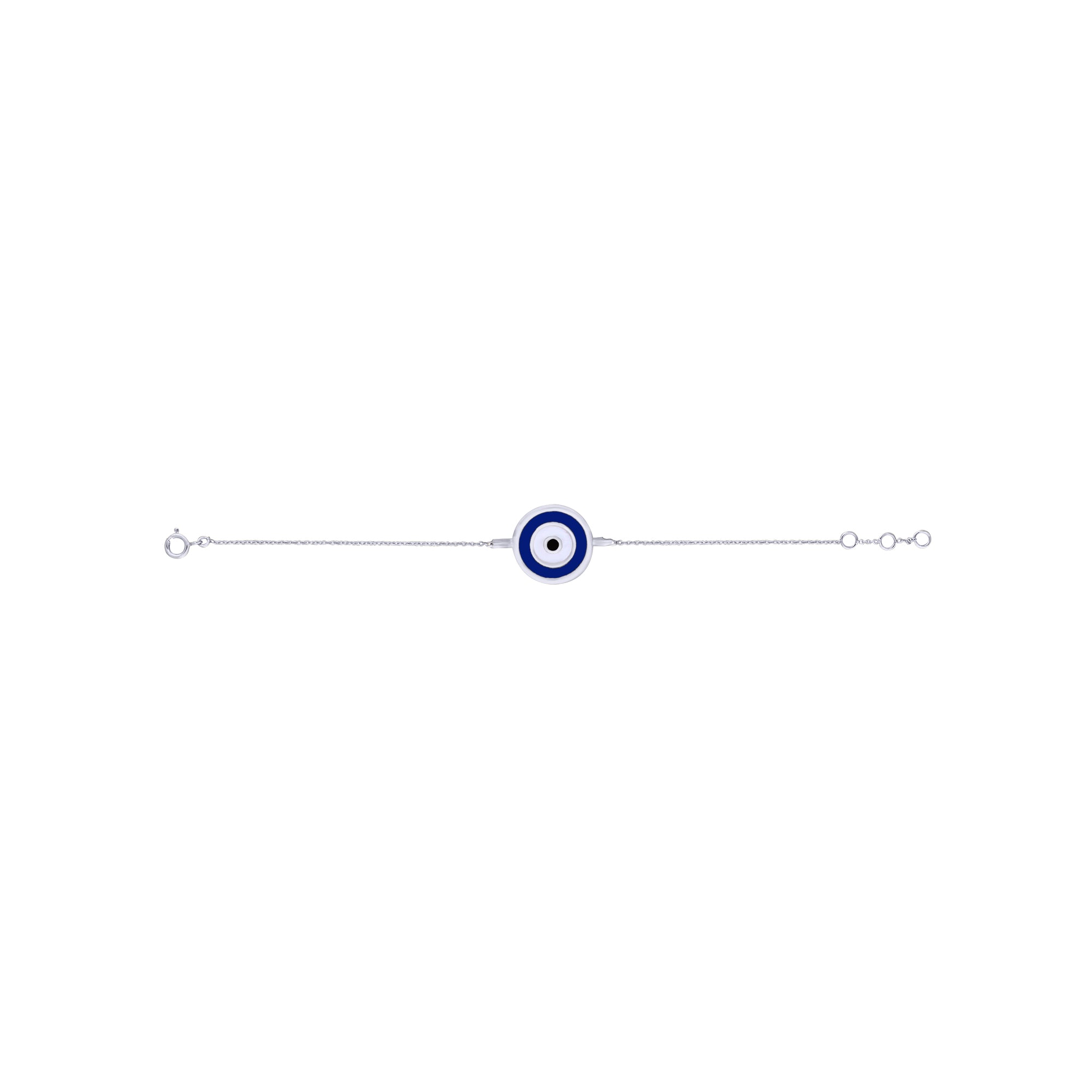 Baby Round Evil Eye Enamel Chain Bracelet