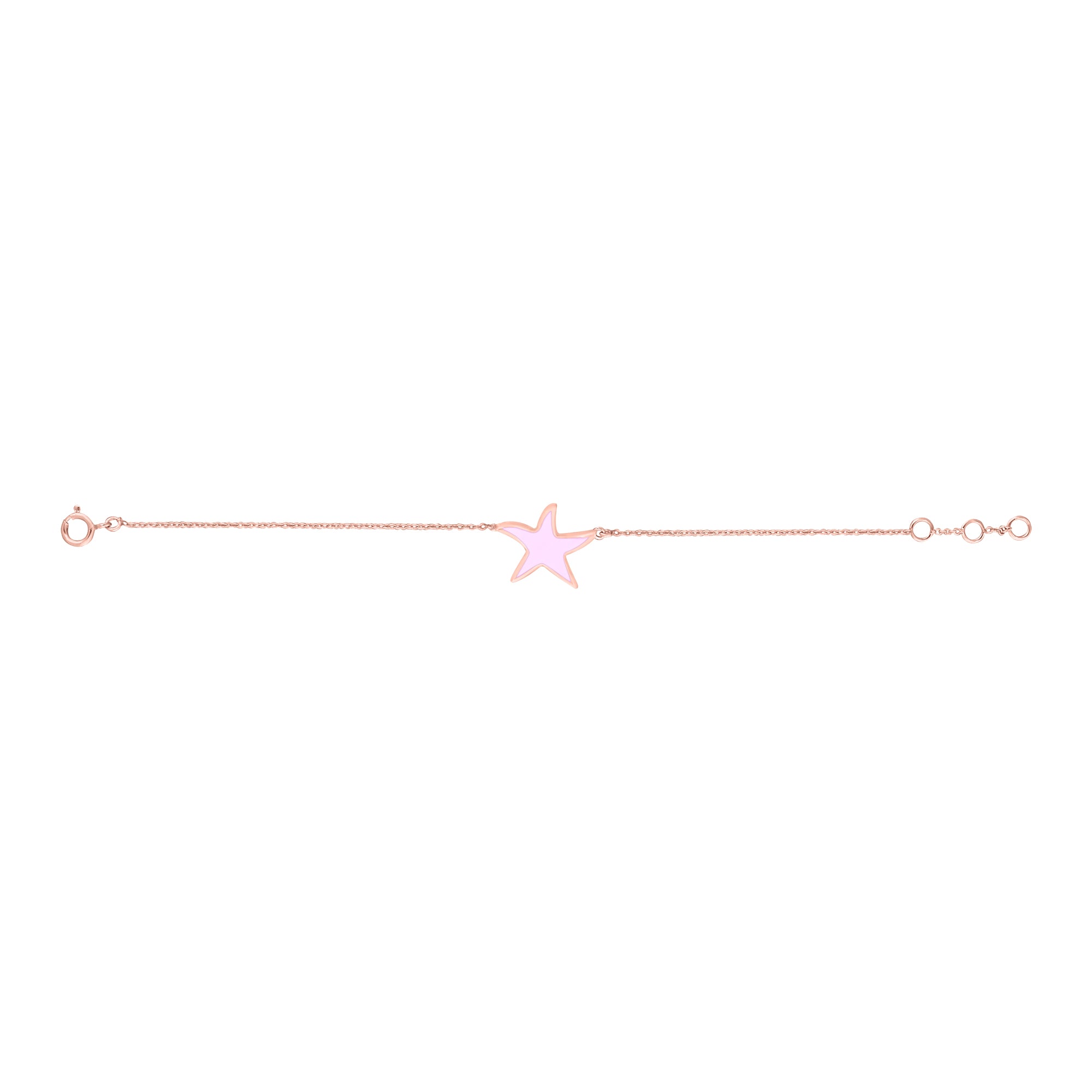 Baby Star Enamel Chain Bracelet