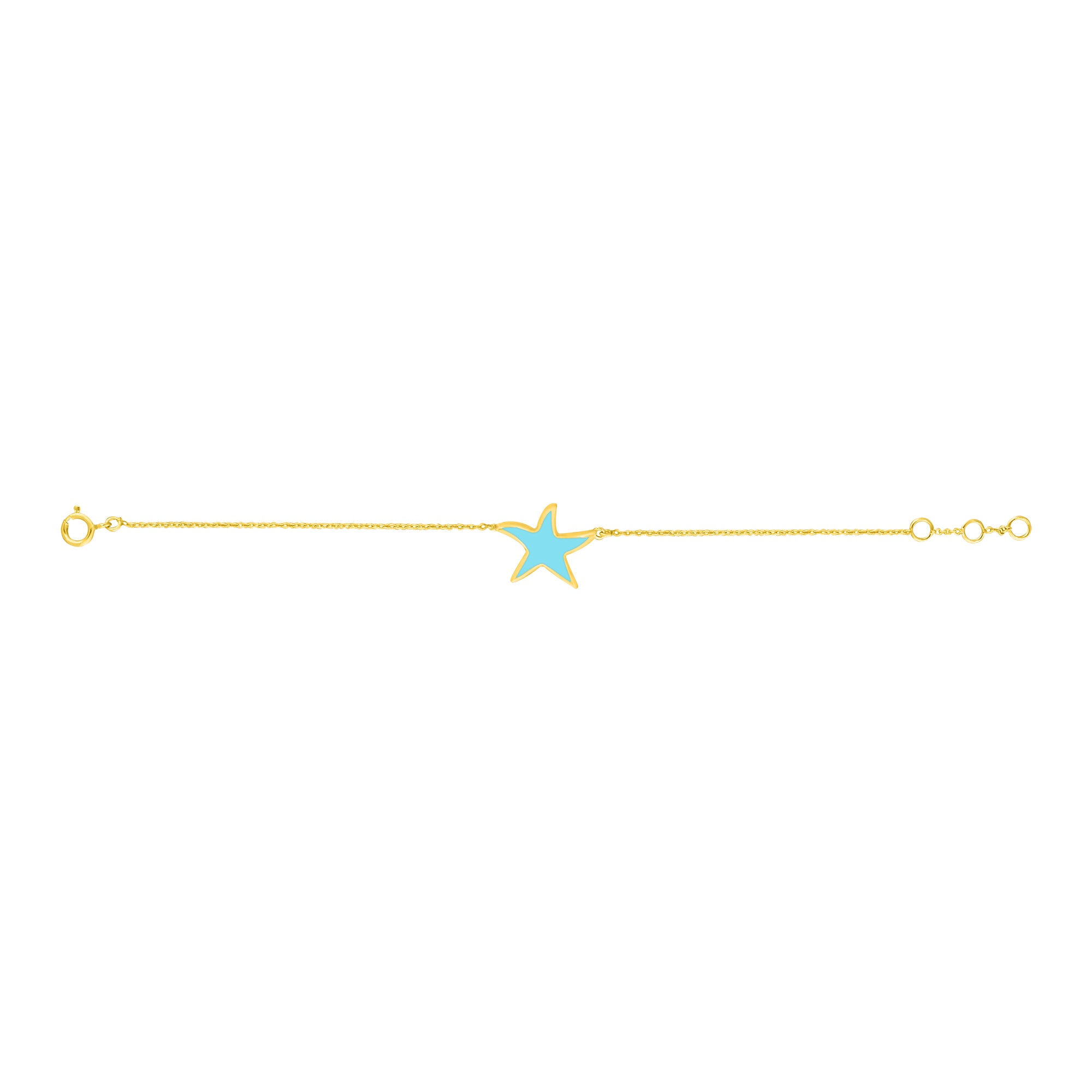 Baby Star Enamel Chain Bracelet