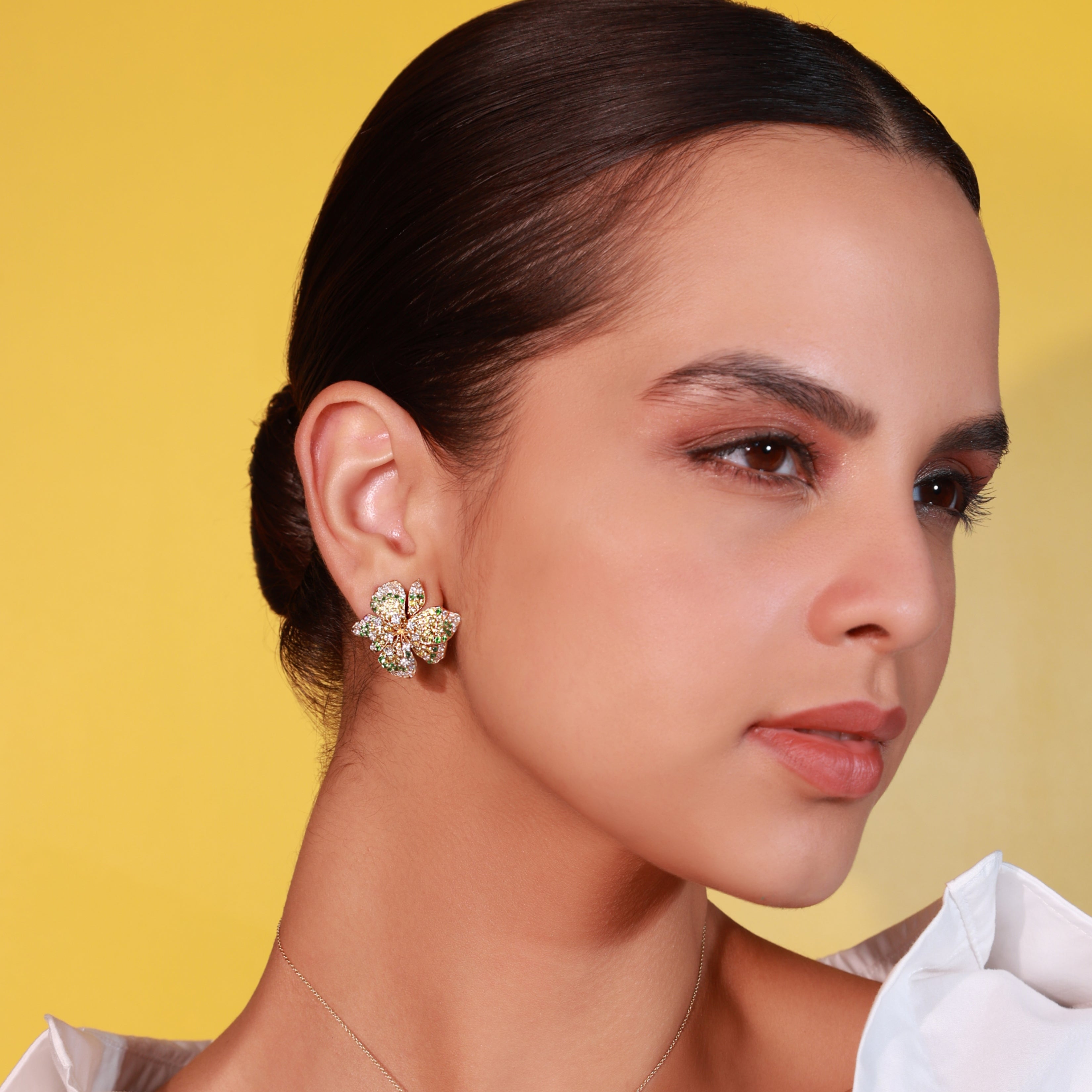 Tsavorite and Yellow Sapphires Studs – KAJ Fine Jewellery