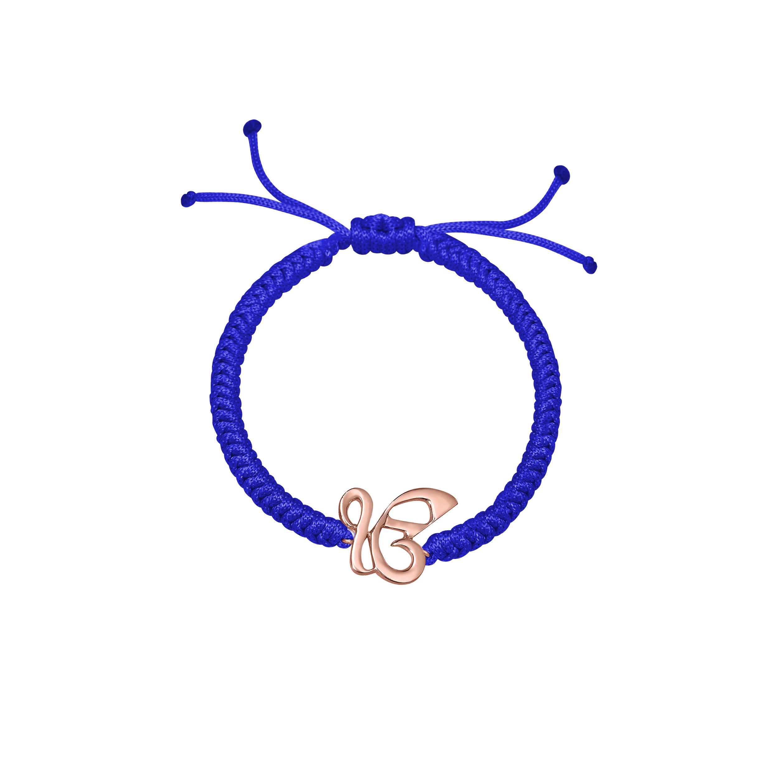 Louis Vuitton x UNICEF Lockit Sterling Silver Blue Cord Adjustable Bracelet