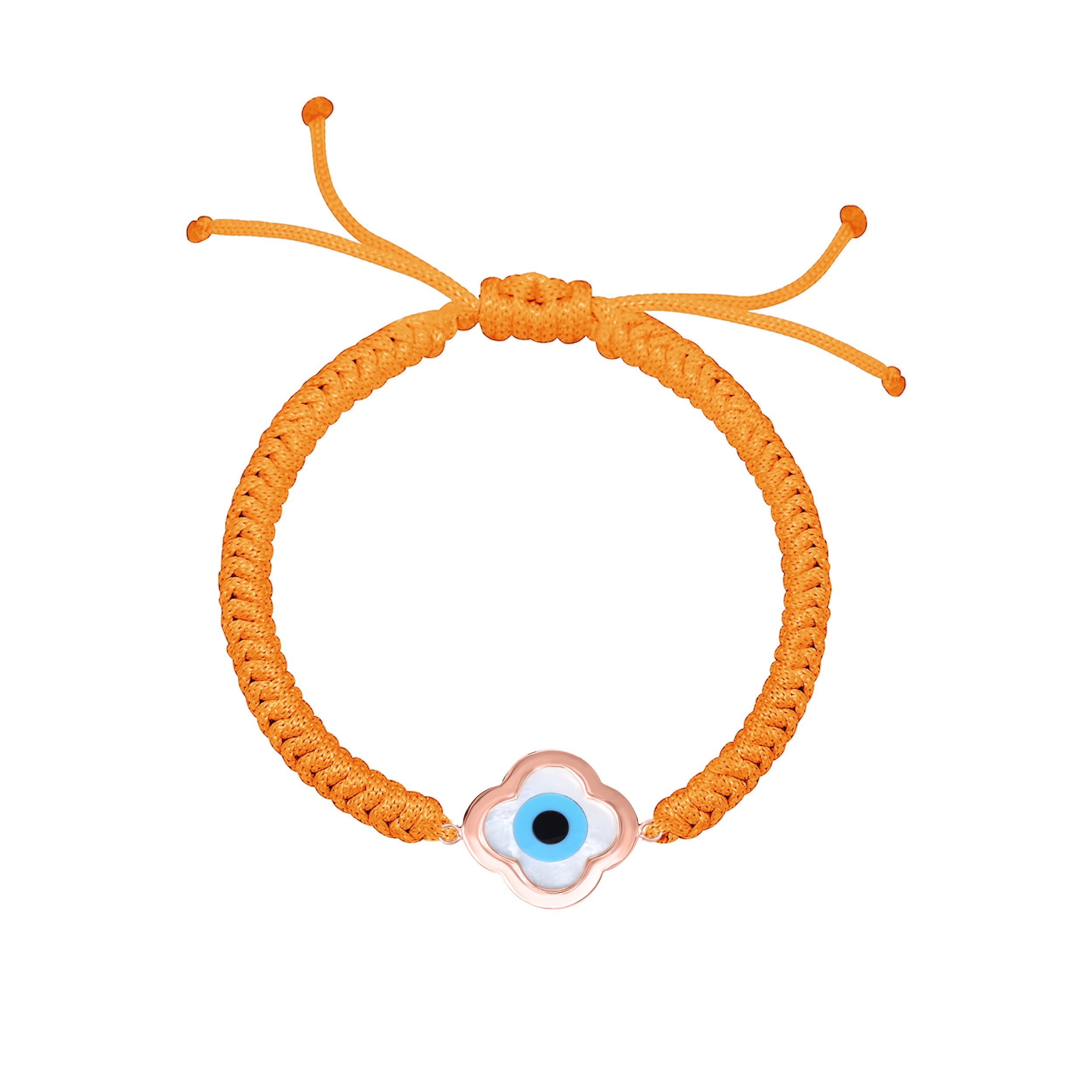 Large Clover Evil Eye Cord Rakhi Bracelet