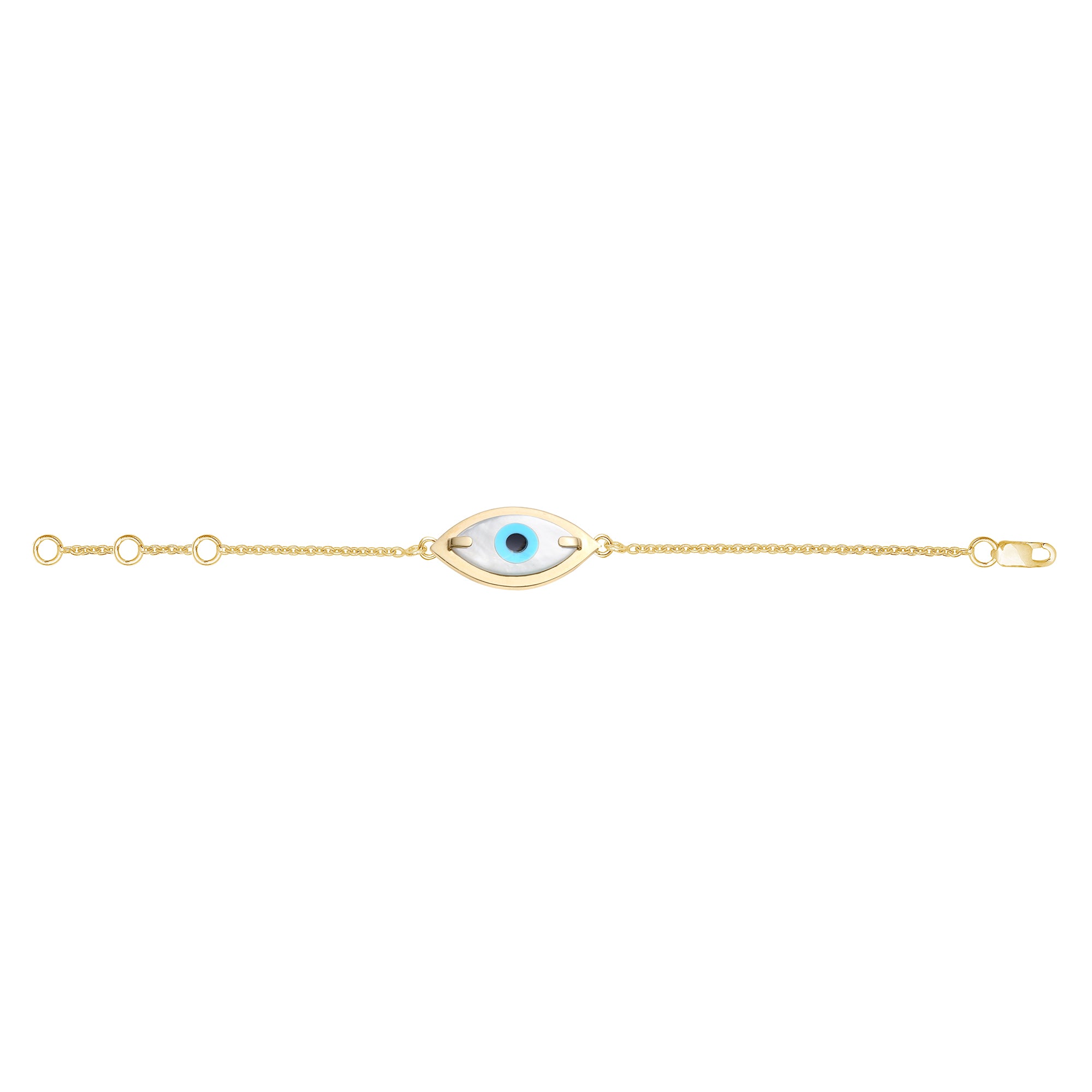 Small Marquise Evil Eye Chain Bracelet