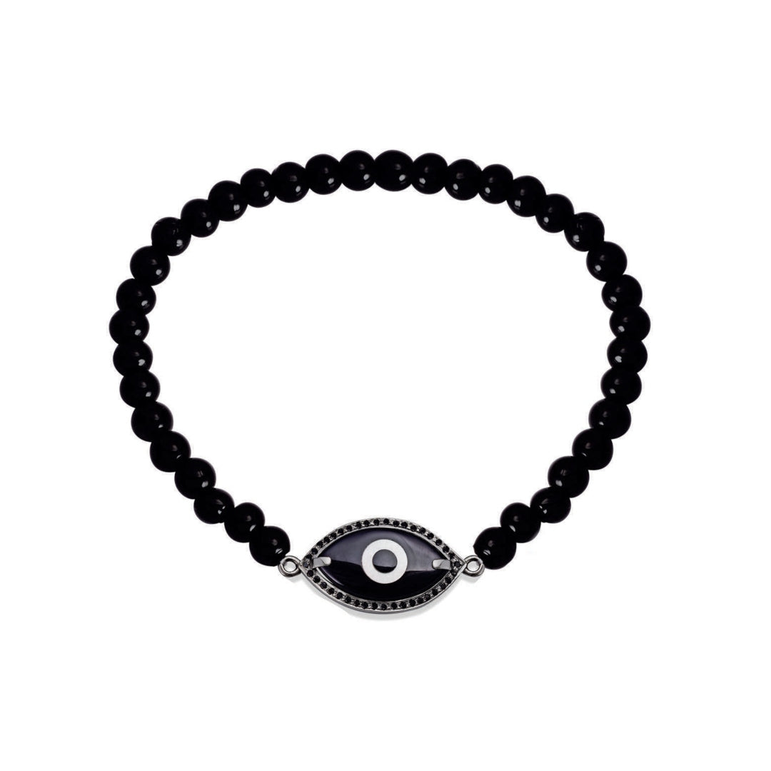 Medium Marquise Black Onyx Diamond Bracelet