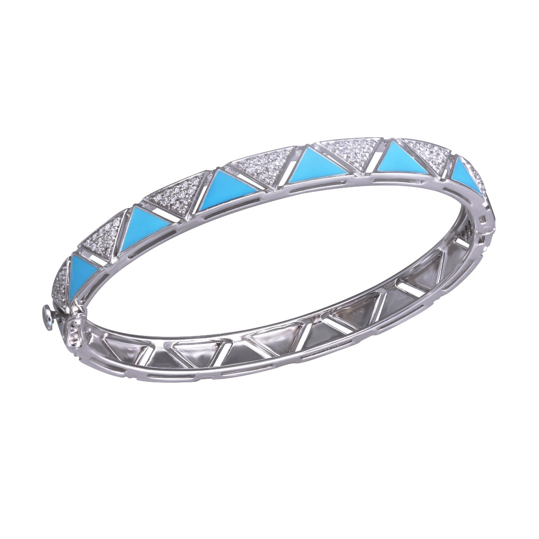Blue Diamond Bracelet in 14K White Gold - 584-20511