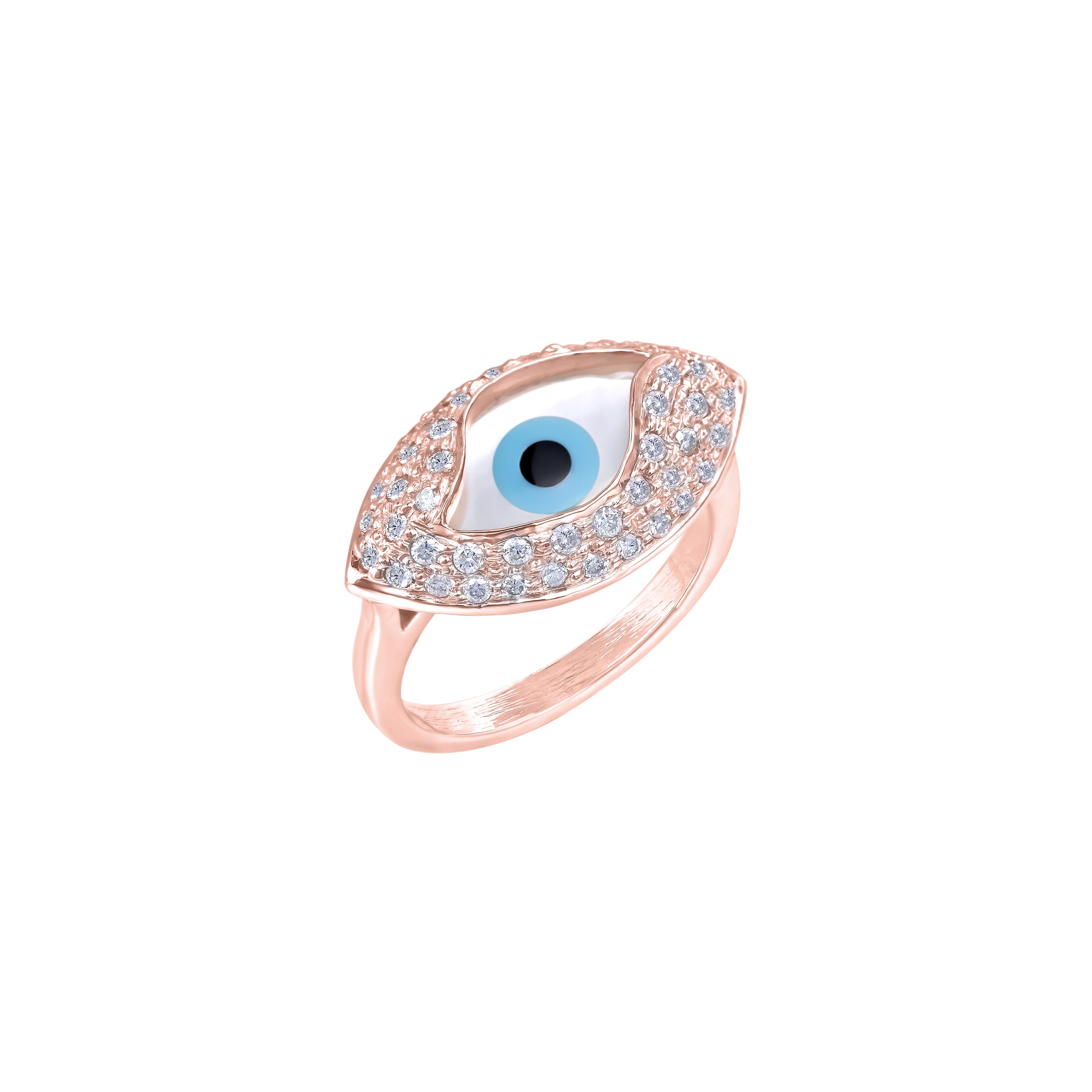 Mulgro Adjustable Evil Eye Ring Rose Gold Plated Ring Open India | Ubuy