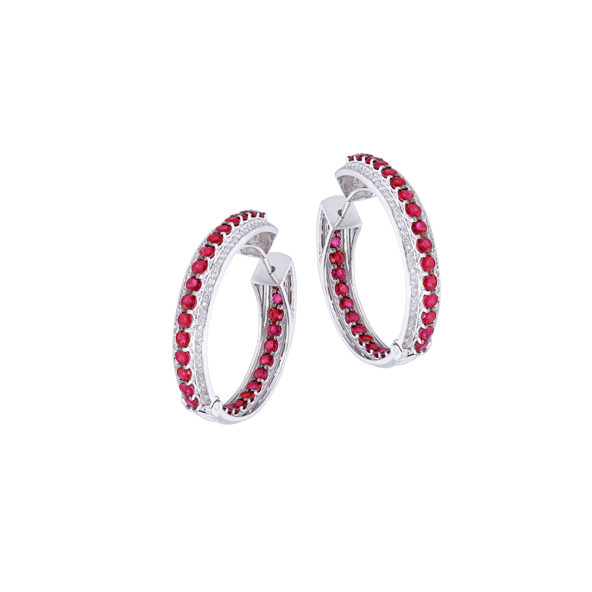 Small Venice Ruby Hoops