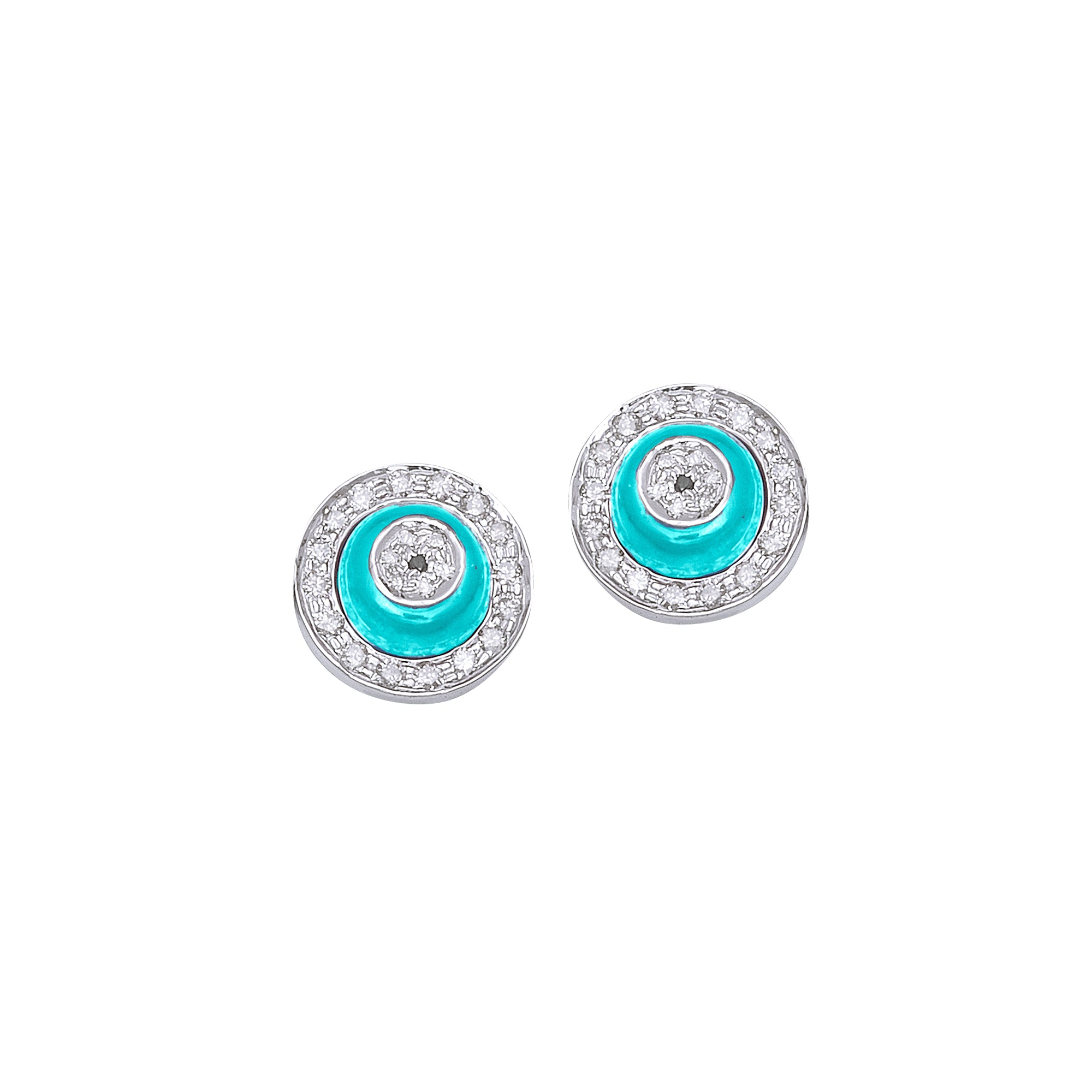 Tiffany Soleste earrings in platinum with round brilliant diamonds   Tiffany  Co