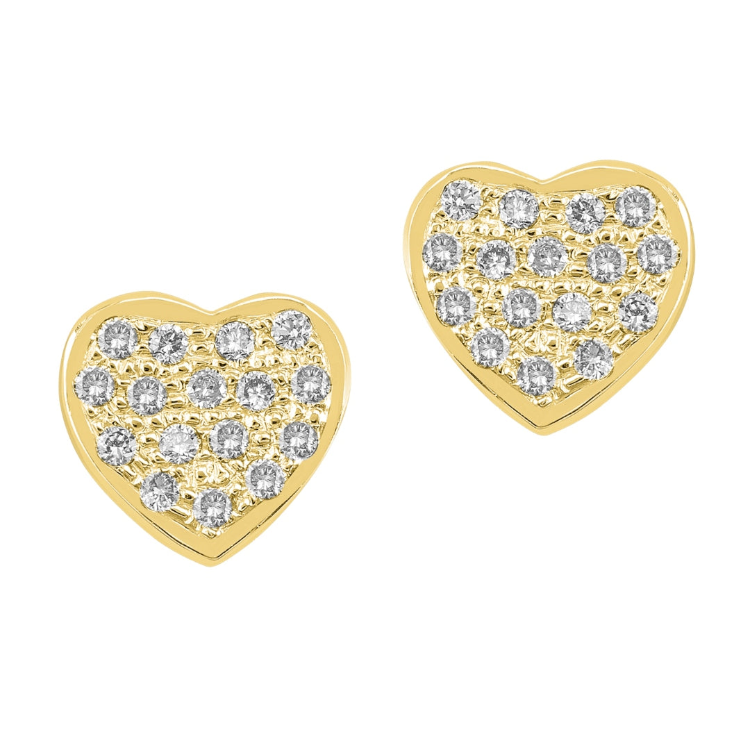 Diamond Smushed Heart Stud Earrings – Milestones by Ashleigh Bergman