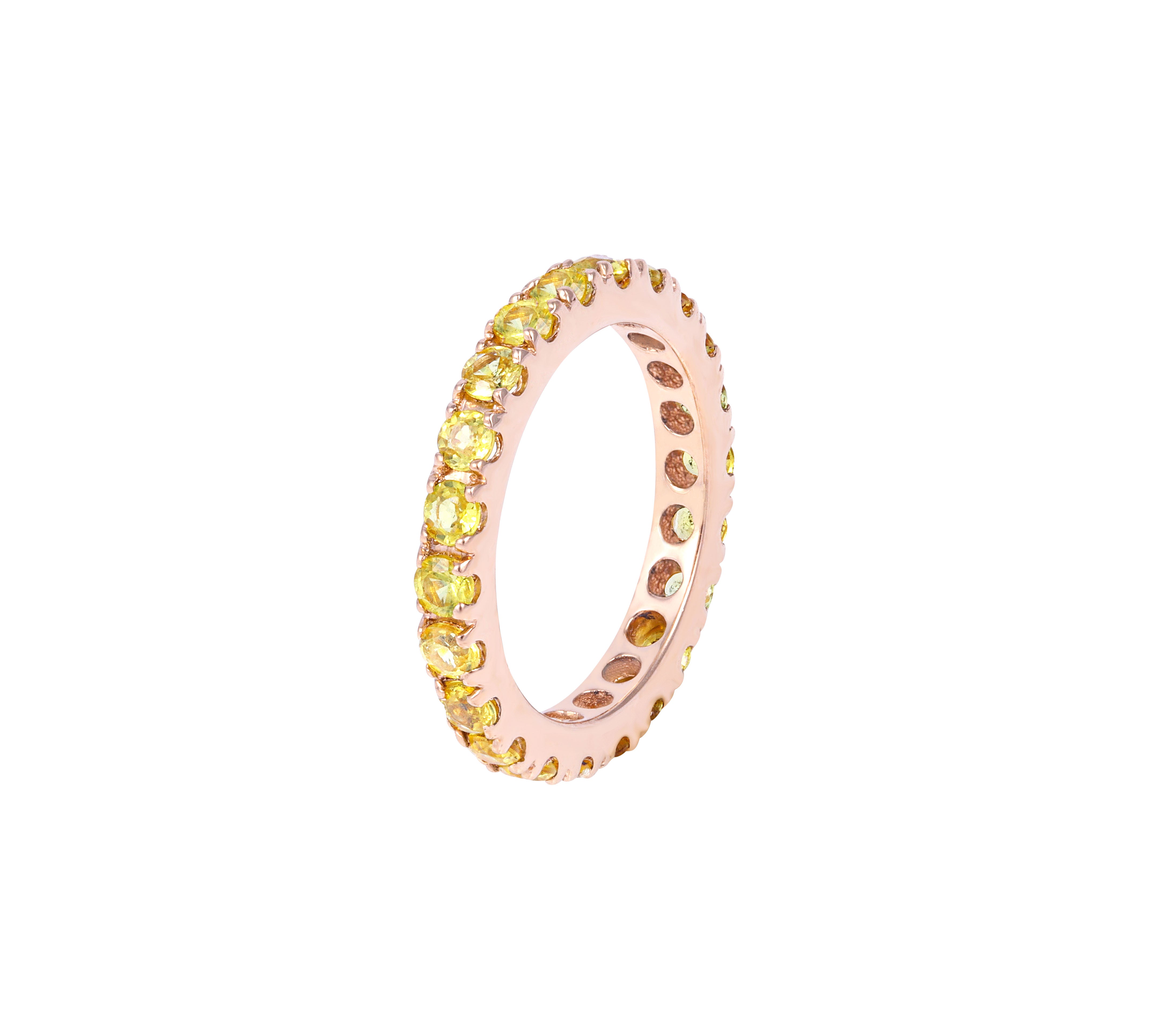 Yellow Sapphire Stackable Eternity Ring
