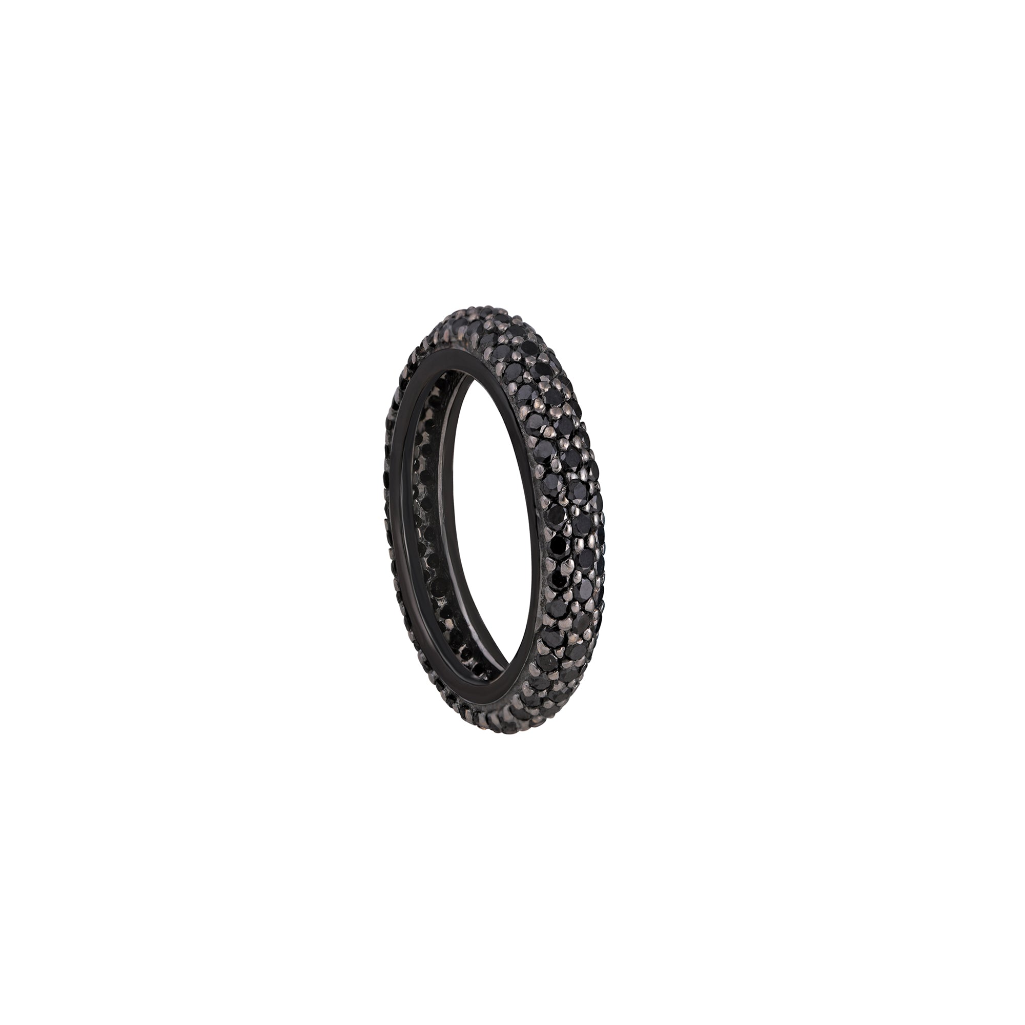 Black Diamond Stackable Classic Midi Ring