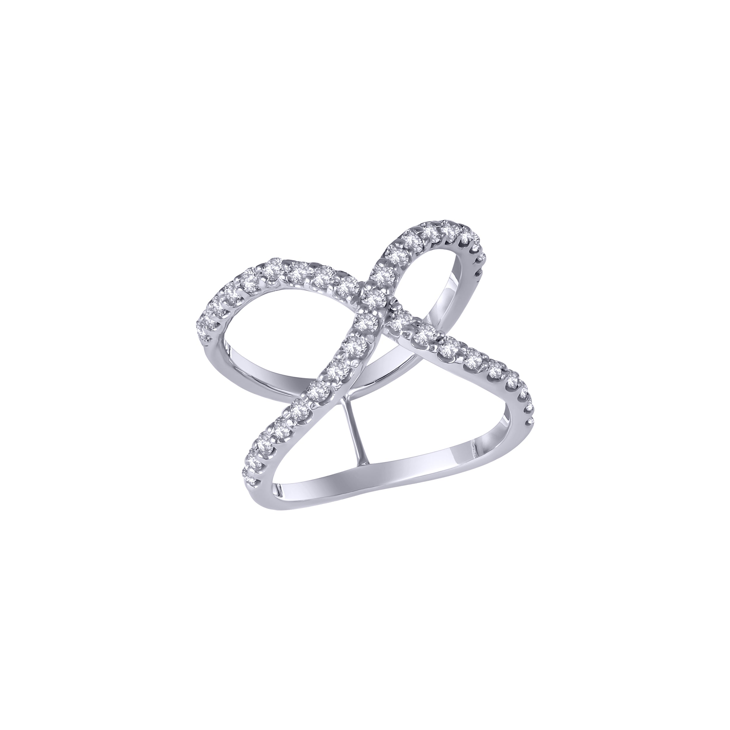 Kiss Diamond Midi Ring