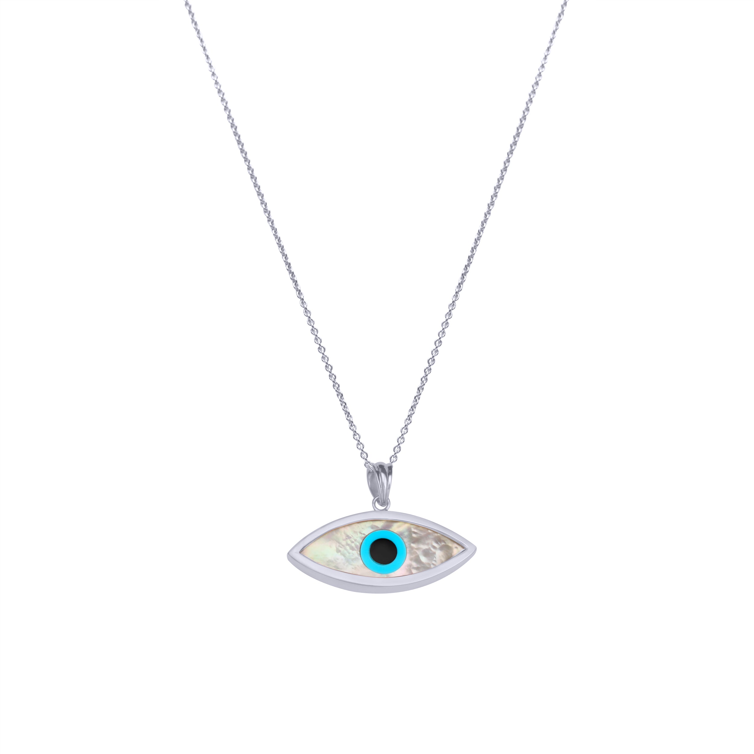 Classic Large Marquise Evil Eye Chain Pendant