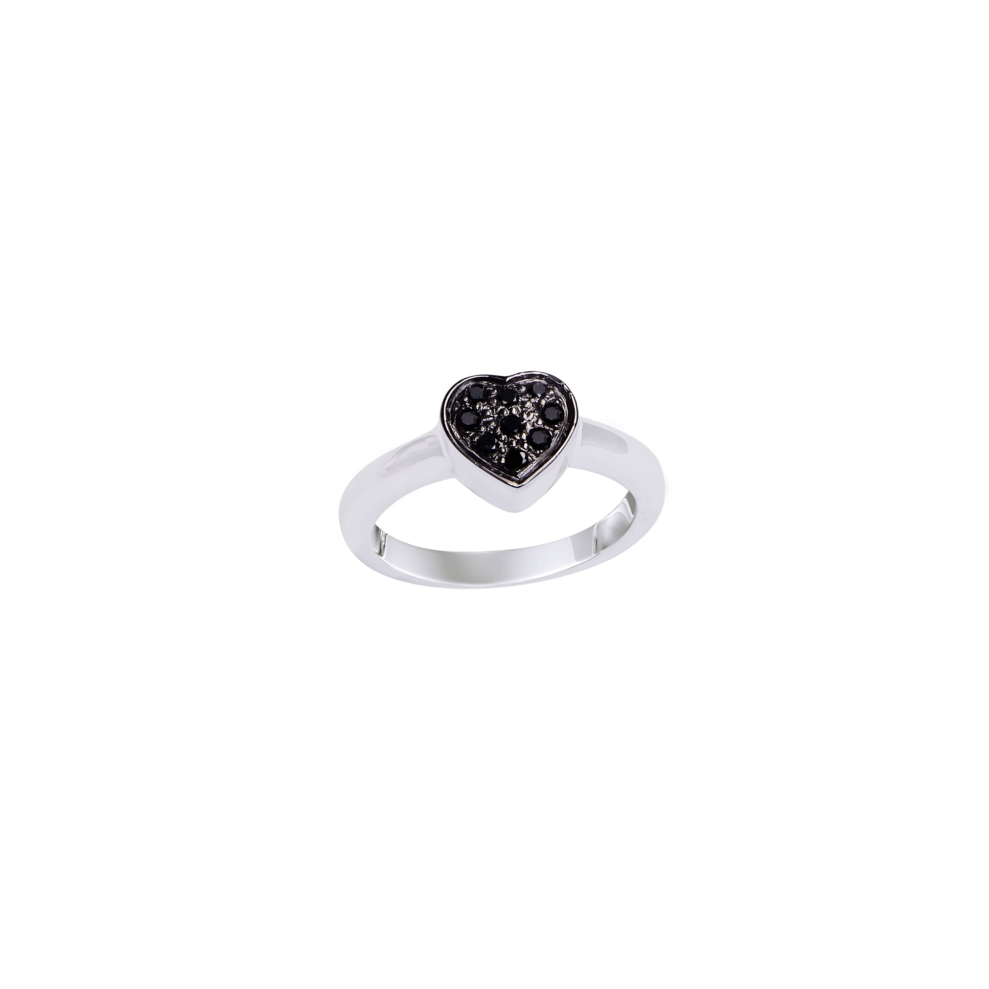Black Heart Midi Ring